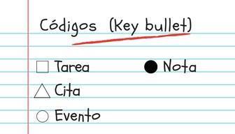codigo o key bullet journal